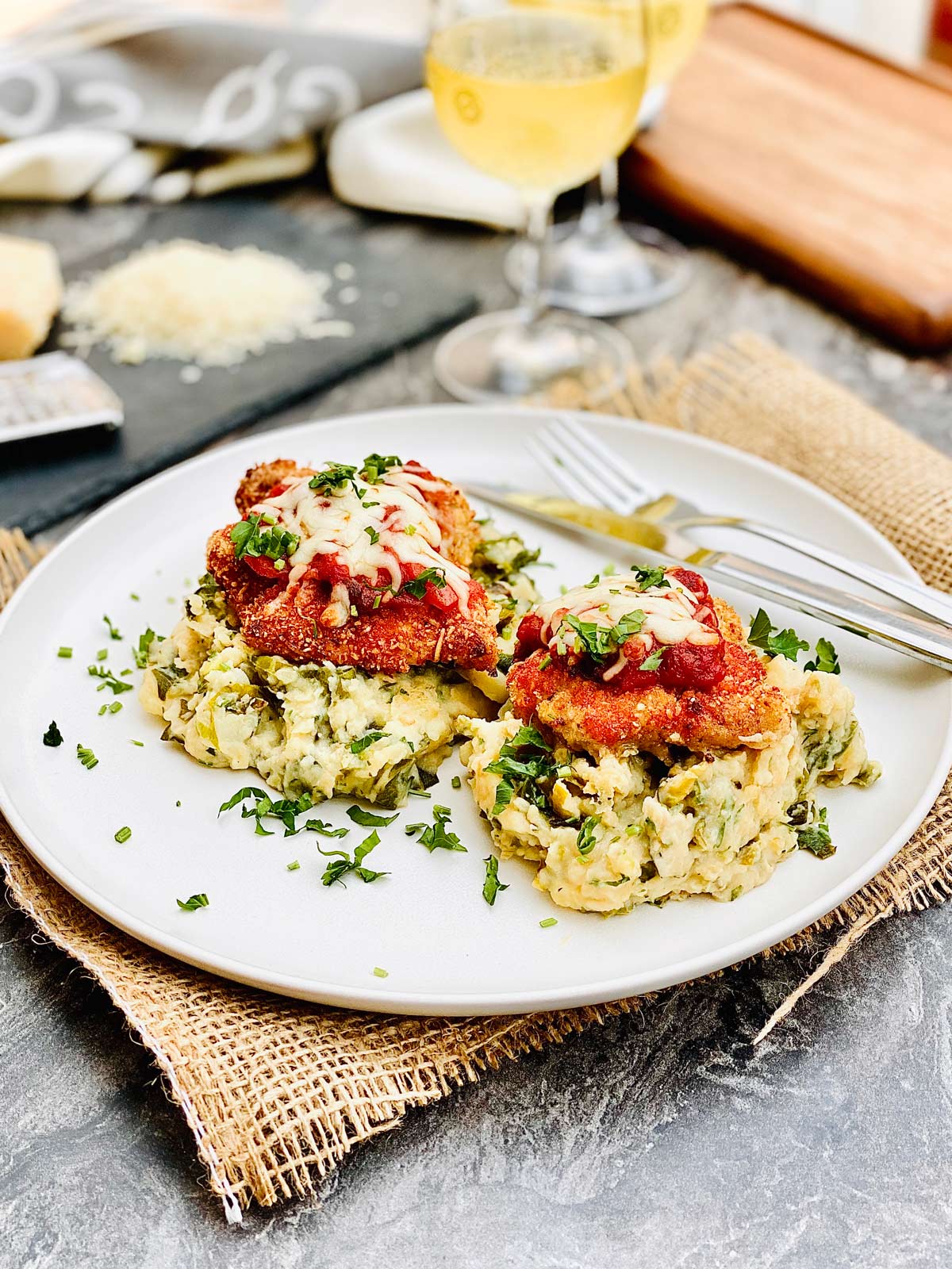 Easy Baked Chicken Parmesan With Mashed Potatoes