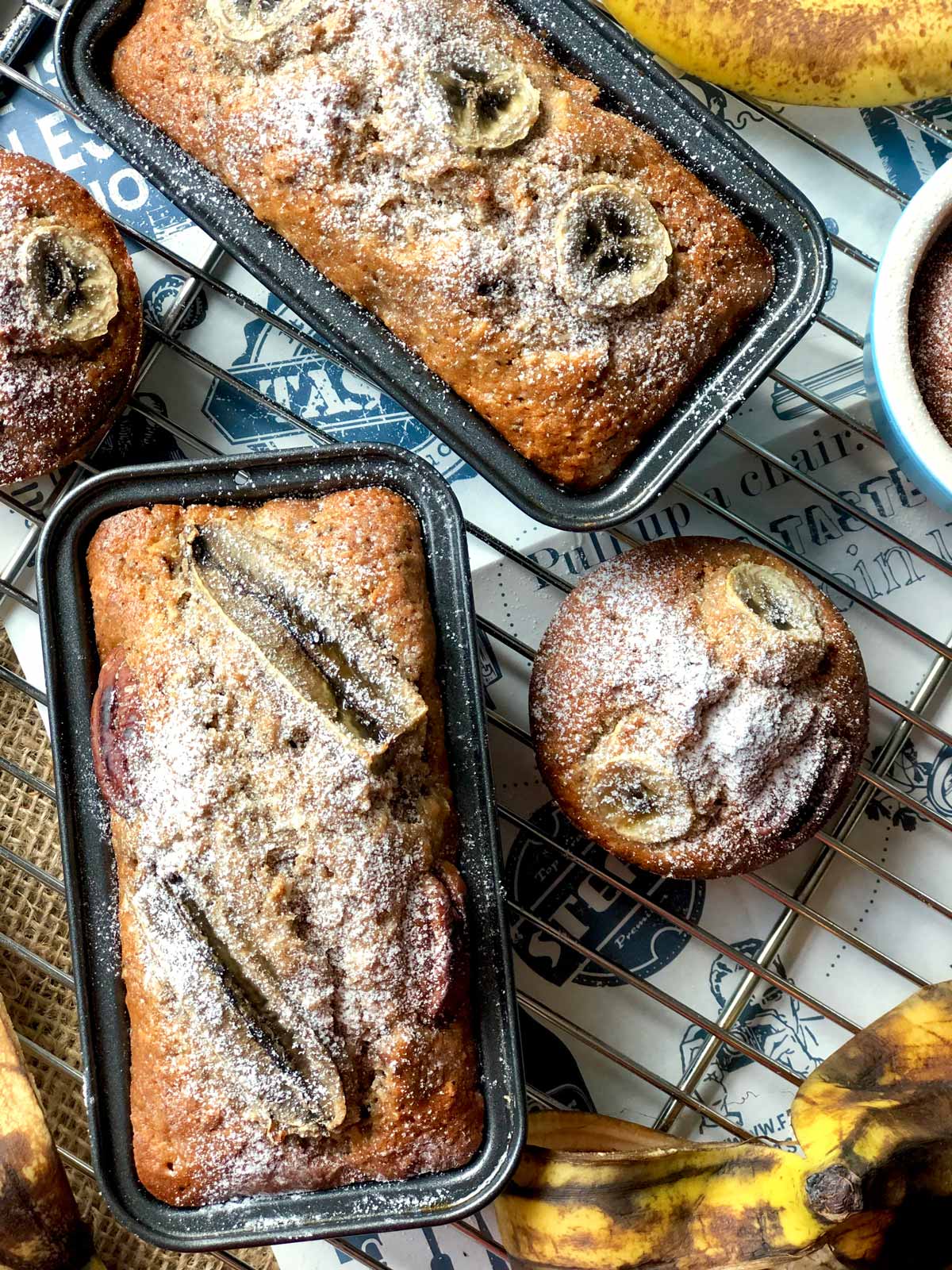 Banana pecan and coconut loaf