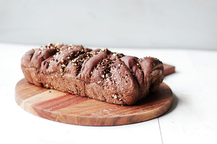 Sweet pull apart chocolate and nuts bread