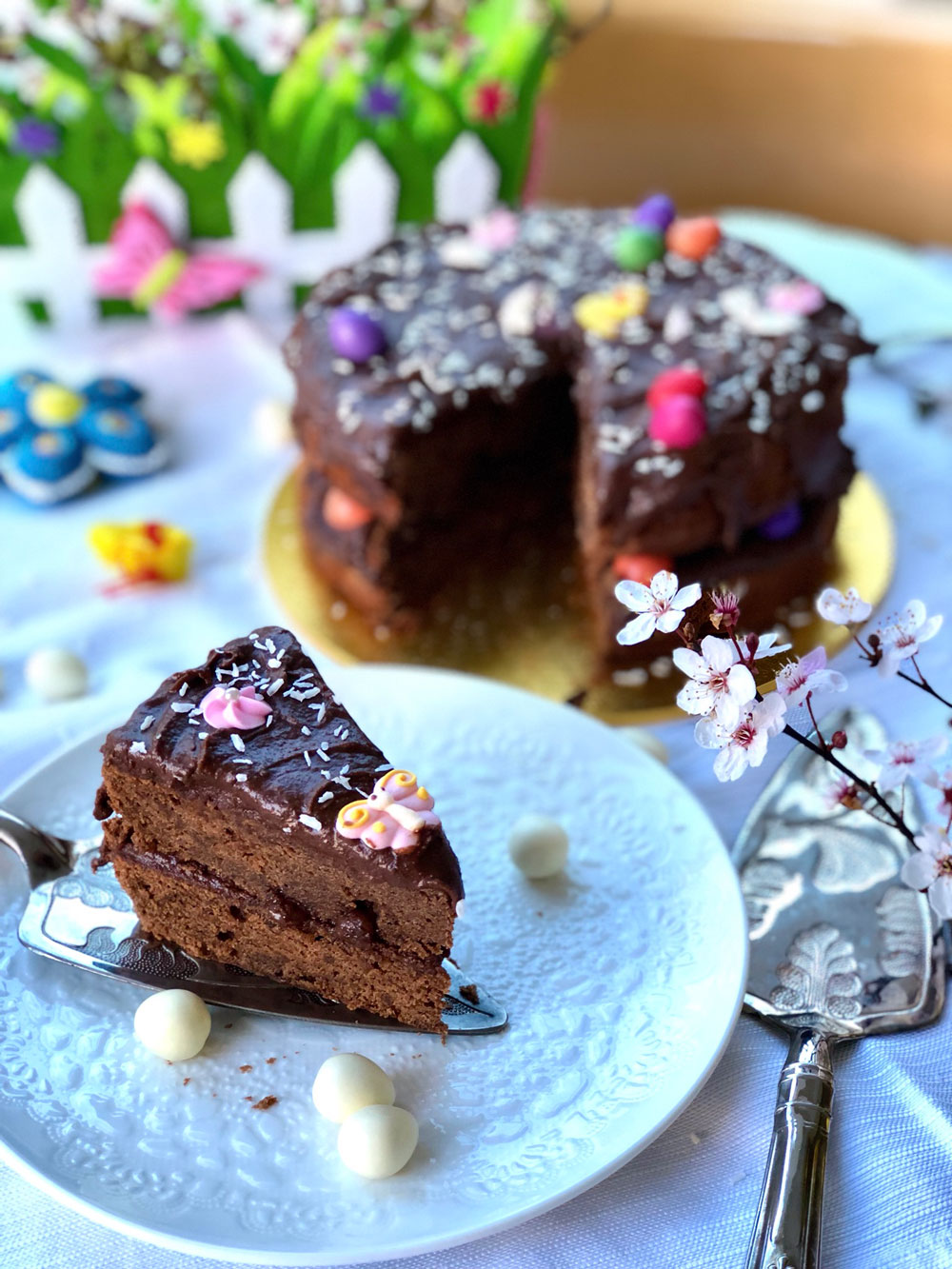 Double coffee lush chocolate cake