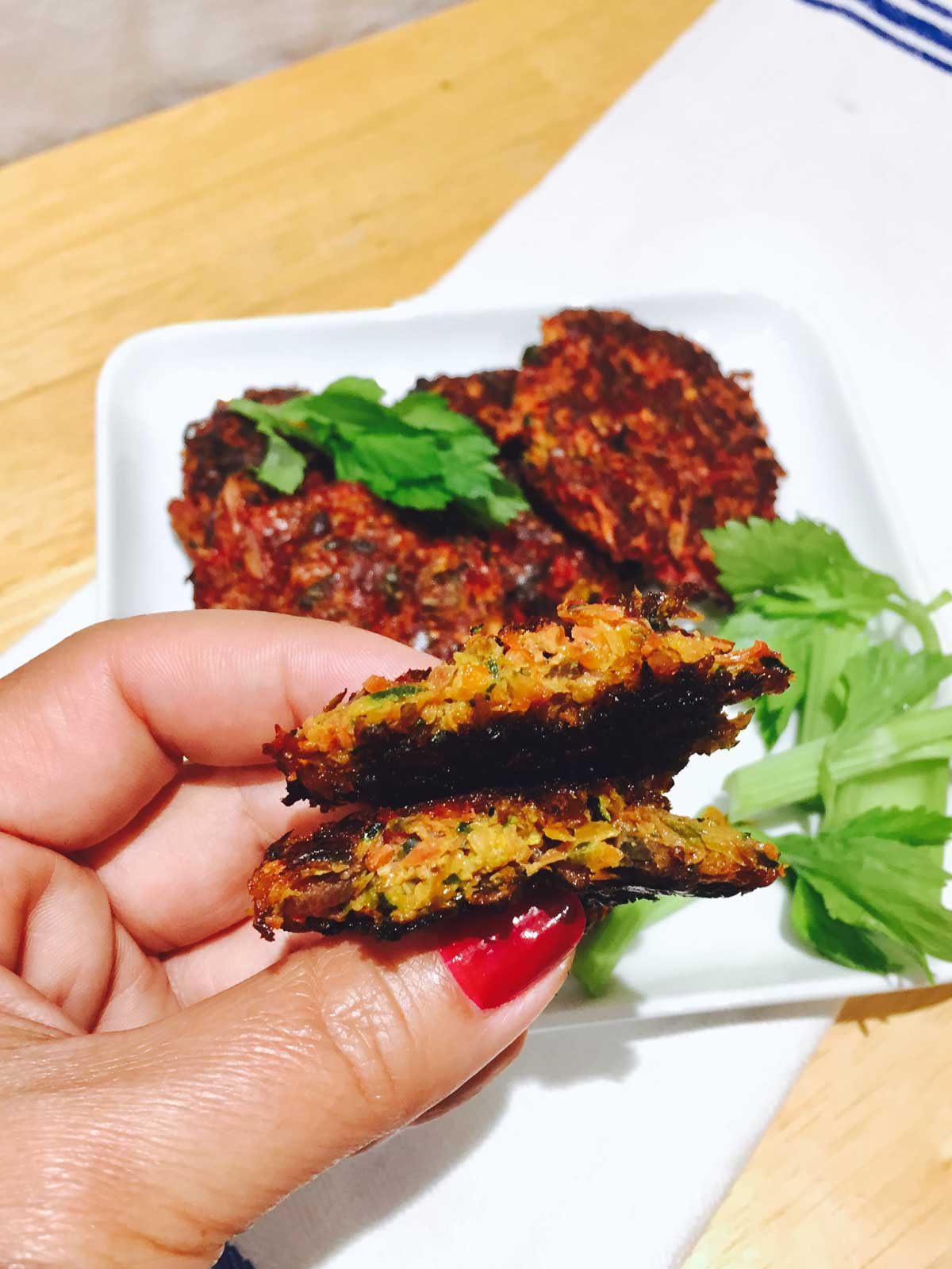 Vegetarian beetroot and Halloumi cheese burger