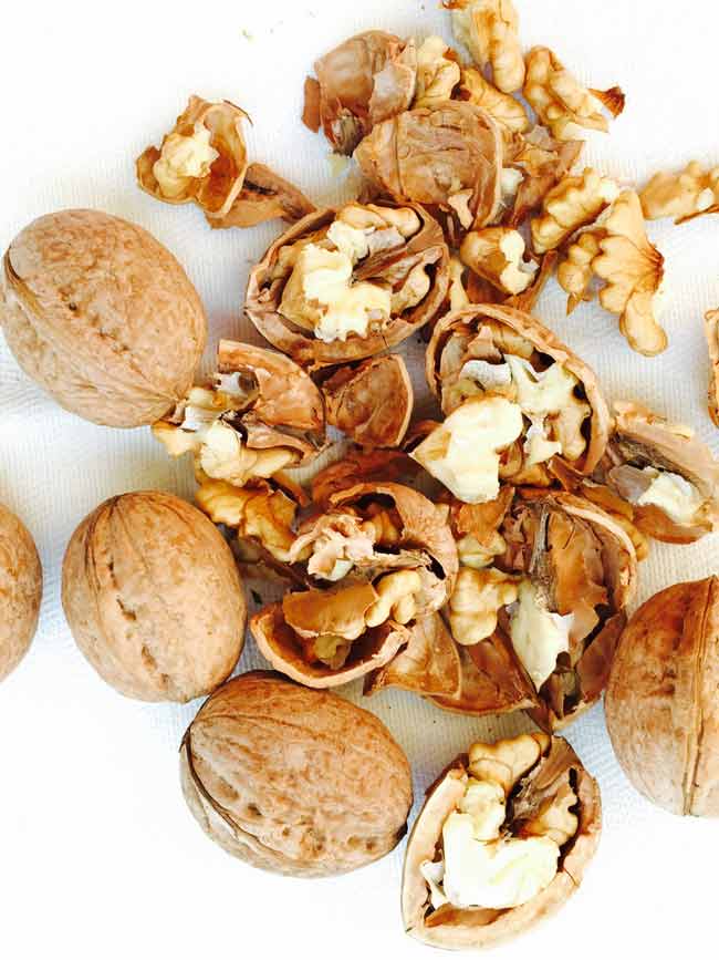 A few walnuts