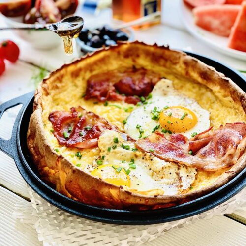 Bacon and Eggs Dutch Pancakes