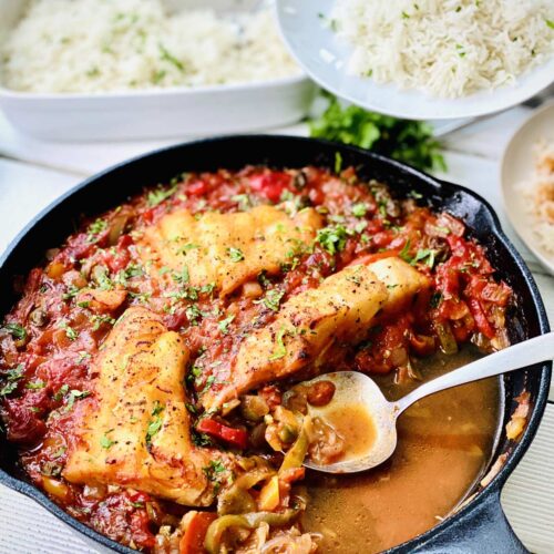 Baked Cod Recipe with tomato sauce