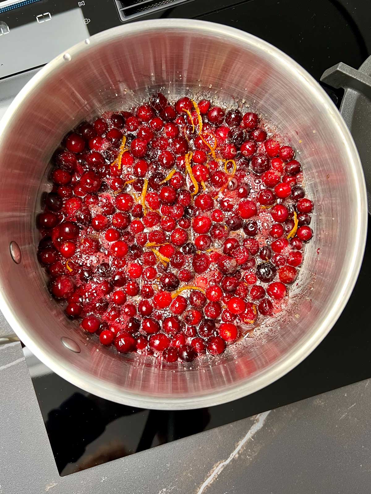 Cranberries preserve while cooking.
