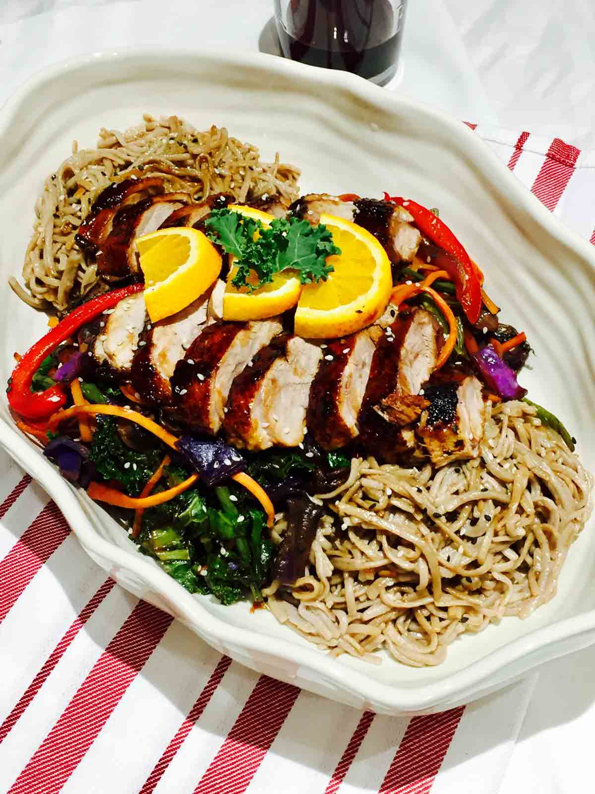 Shake up your dinner routine with this delightful duck on soba buckwheat noodles, augmented by amazing Asian spices.