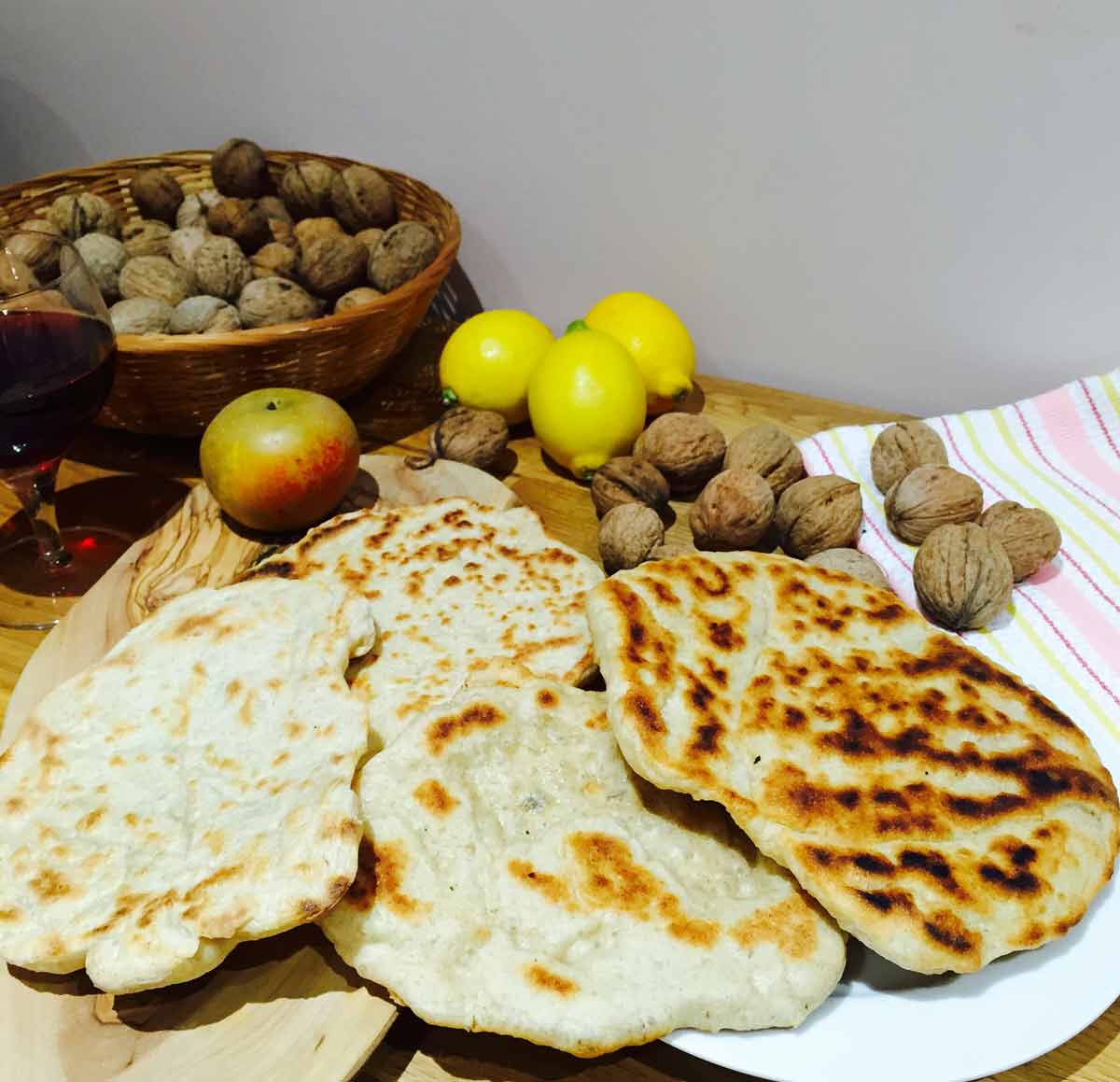 Homemade flatbread