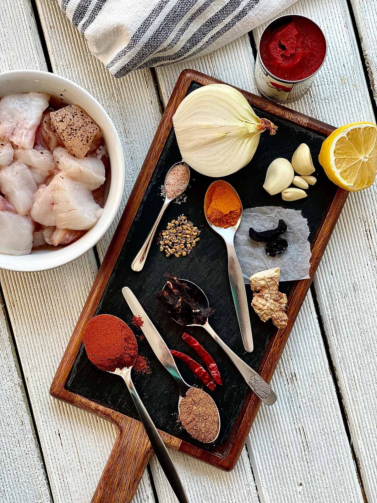 Monkfish Curry Ingredients