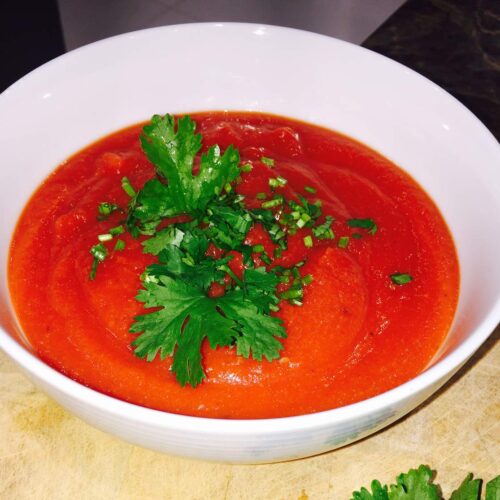 Morrocan tomato and cauliflower soup