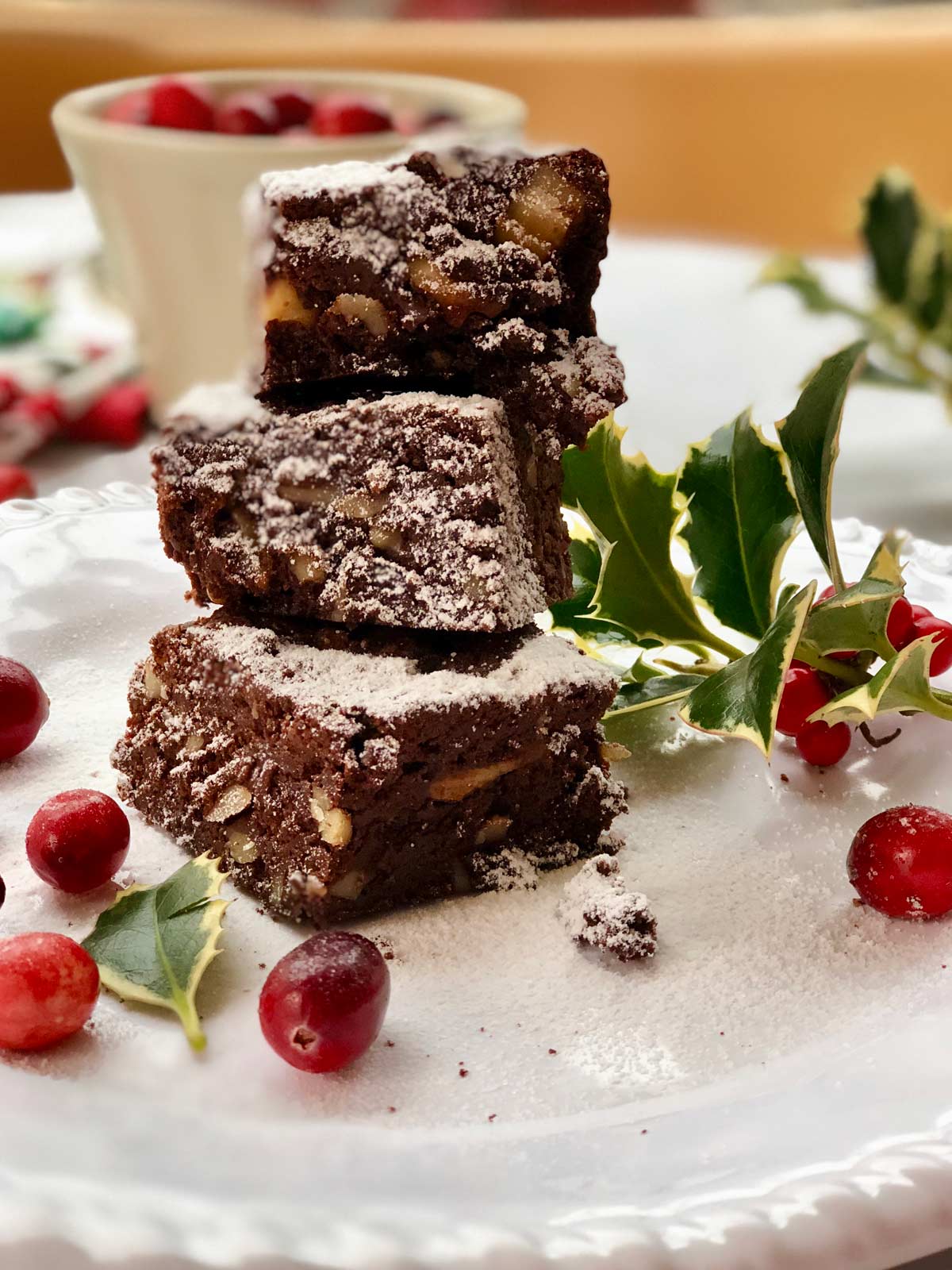 Quick, delicious nuts chocolate free brownies