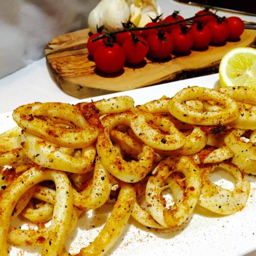 Spicy calamari rings